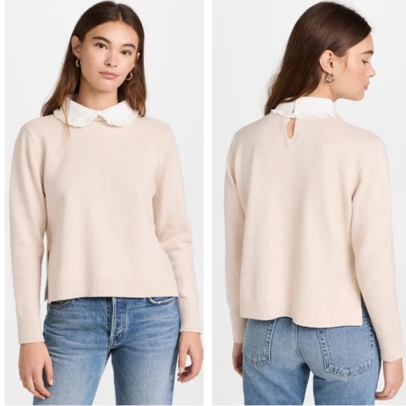 Club Monaco Sweaters - Club Monaco Ruffle Collar Sweater Gray